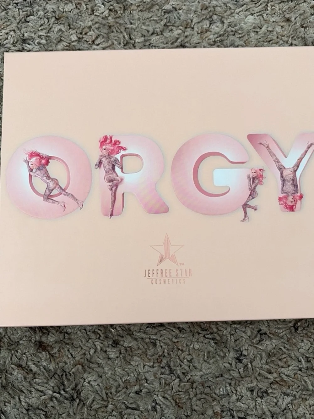 Jeffree Star Orgy Eyeshadow Palette - White with Pink Accents